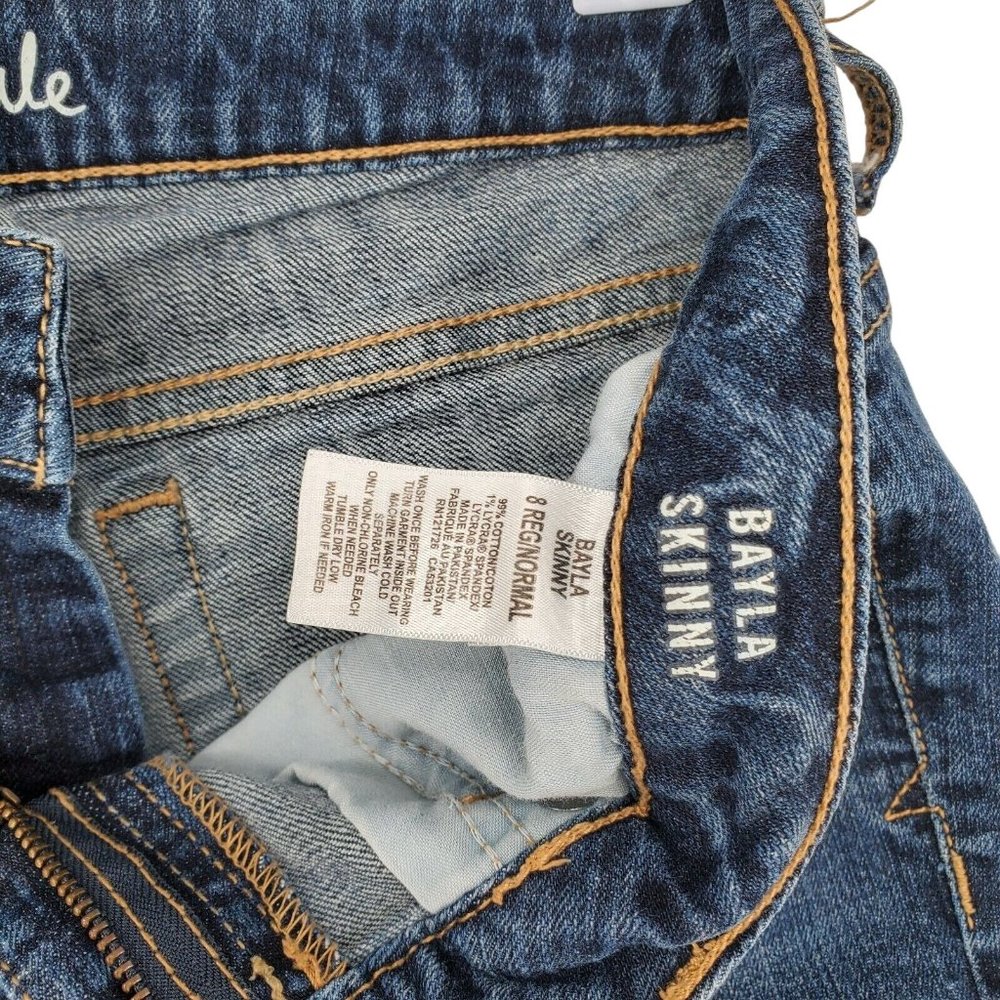 Aeropostale Jeans Women's Bayla Medium Wash Straight Leg Blue 8 - Picture 7 of 11